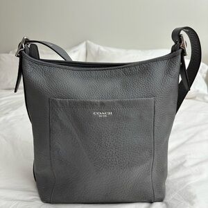 Coach Charcoal Leather Crossbody Bag